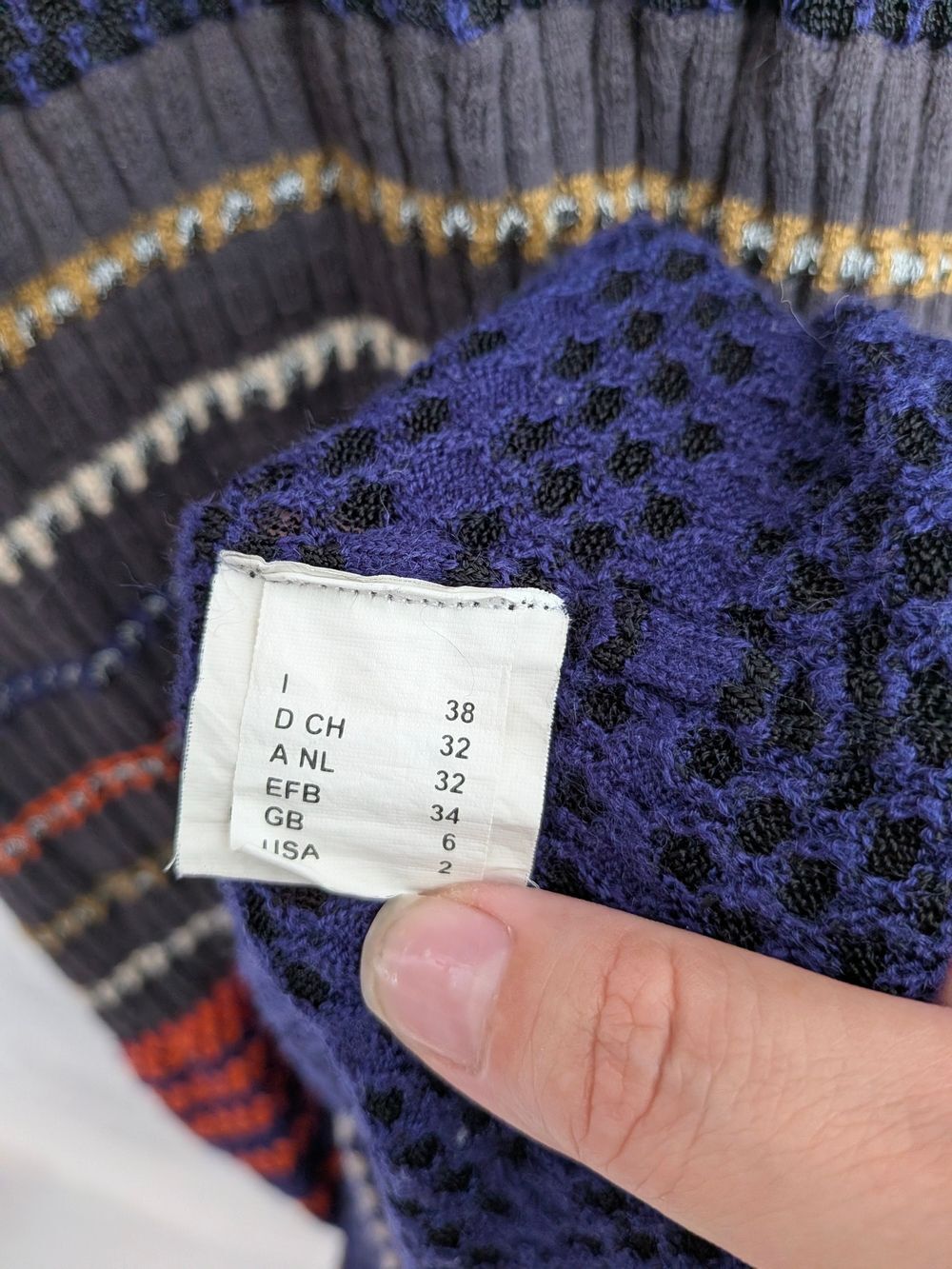 M by Missoni Purple, Orange and Brown Striped Knit Dress Size 2 - Picture 6 of 6